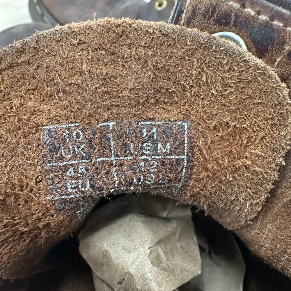 Dr. Martens 1460 Crazy Horse Leather Boots Mens 11 Brown Distressed 8-Eye
